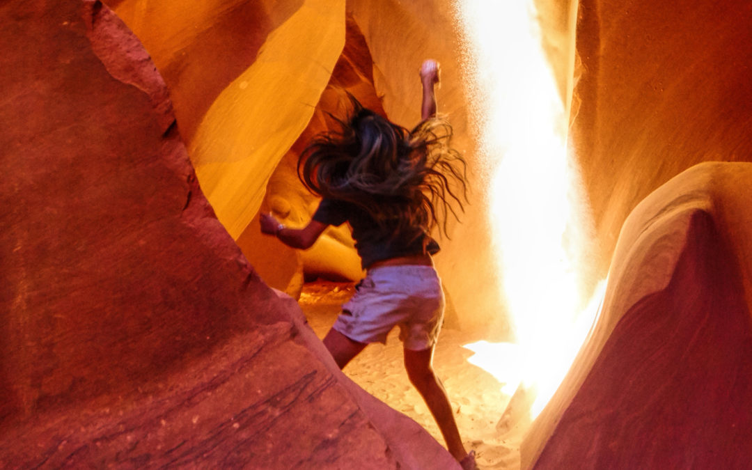 Antelope Canyon: Conjuring a Beam of Light: Take 2