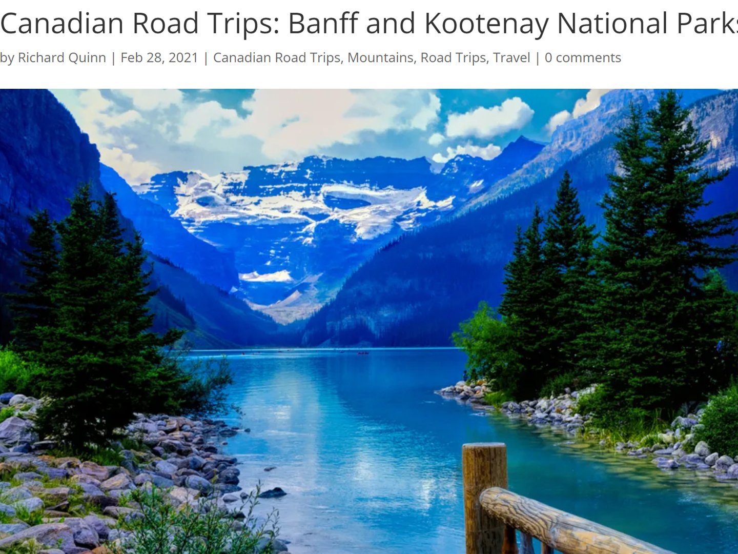 road trip through canada national parks