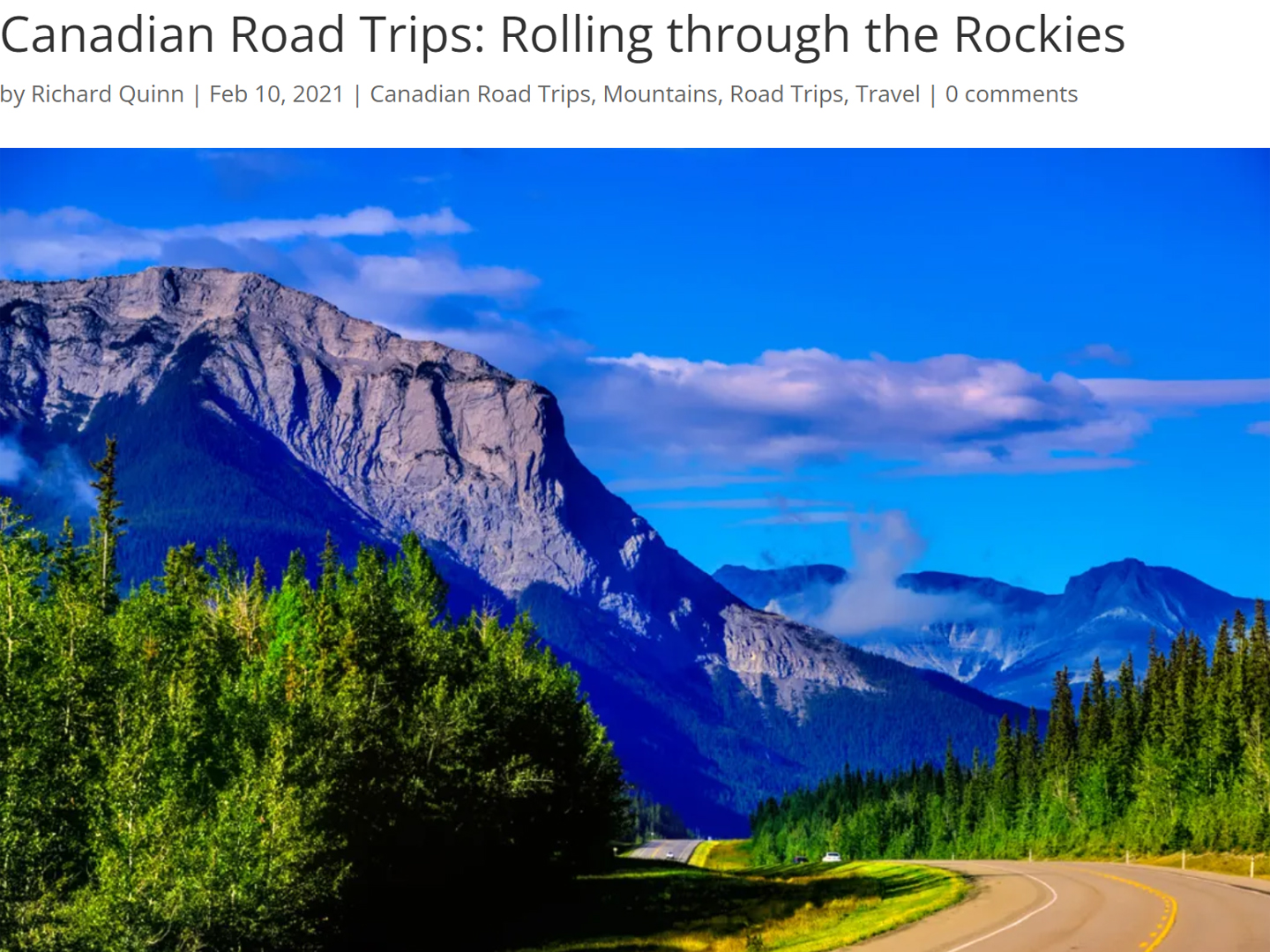 road trip through canada national parks