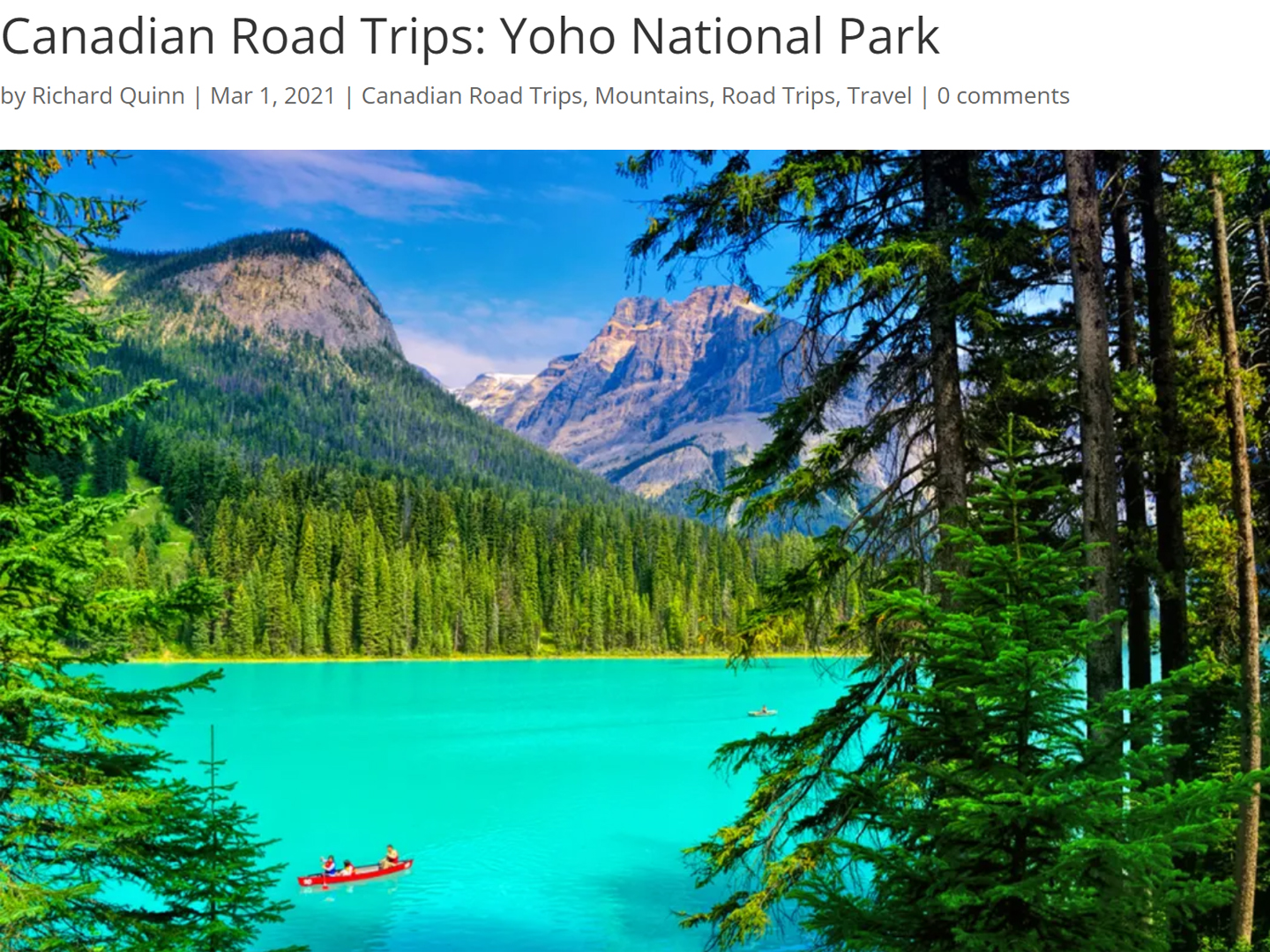 road trip through canada national parks